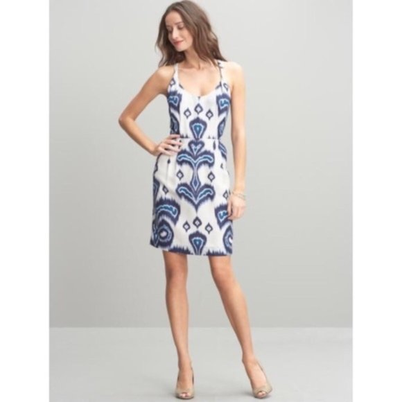 😍 NWT Banana Republic Fabulous Silk Twist Midi Dress - Size 12! 😍 - Picture 2 of 7